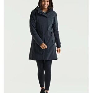 Oros Womens L Orion Parka NEW Coat Jacket Long Carbon Black Gray Solarcore NWT